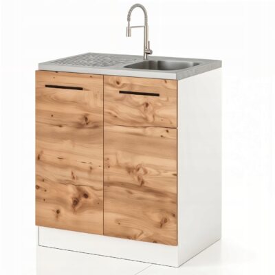 Szafka kuchenna POD ZLEW 60cm DĄB WOTAN dolna stojąca zlewozmywakowa meble