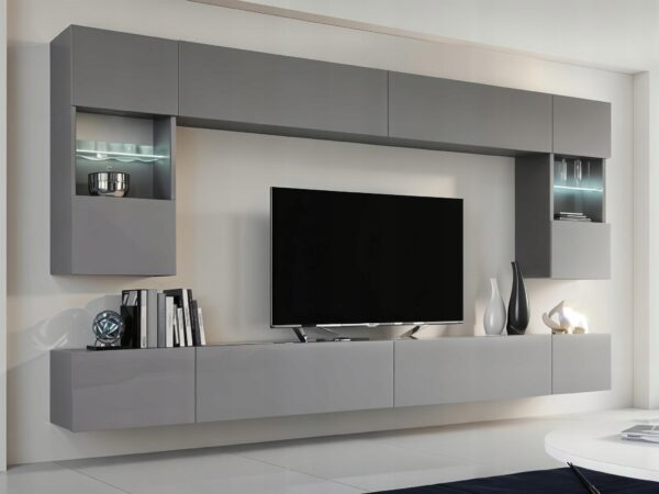 Meblościanka Flow KASZMIR Mat 300 cm meble do salonu oświetlenie LED - obrazek 2