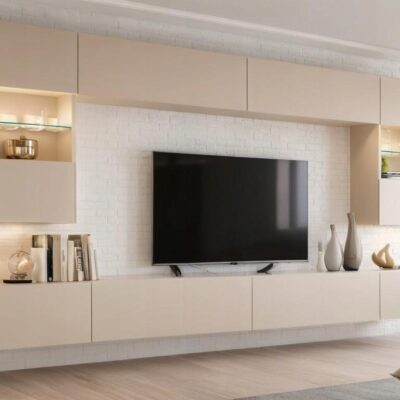 Meblościanka Flow KASZMIR Mat 300 cm meble do salonu oświetlenie LED