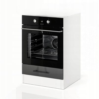 Szafka kuchenna pod piekarnik 60cm SZARY POŁYSK stojąca do piekarnika