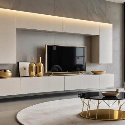 Nowoczesna Meblościanka Nicea Kaszmir Mat 300 cm meble pokojowe do salonu